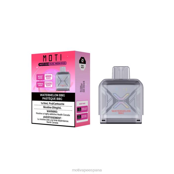 MOTI Vape Madrid - MOTI Go Pro vaina desechable chicle de sandía FB2F92