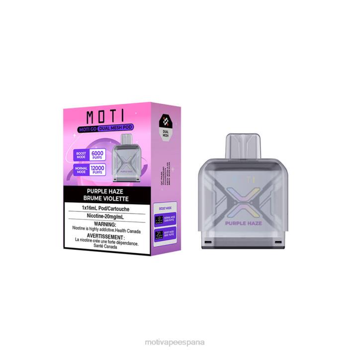 MOTI Vape Precio - MOTI Go Pro vaina desechable neblina púrpura FB2F94