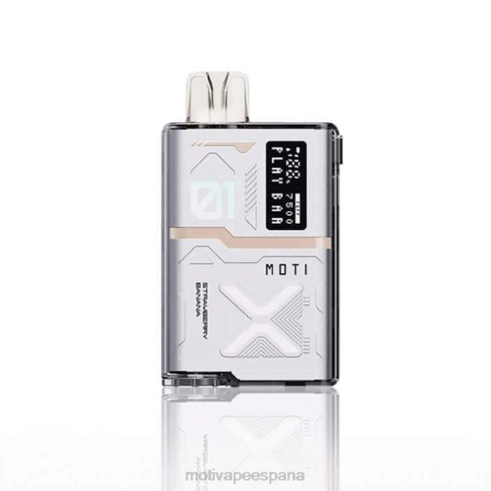 MOTI Vape Recargable España - MOTI Play Bar 7500 vaporizadores desechables (5%, 7500 inhalaciones) Fresa plátano FB2F55