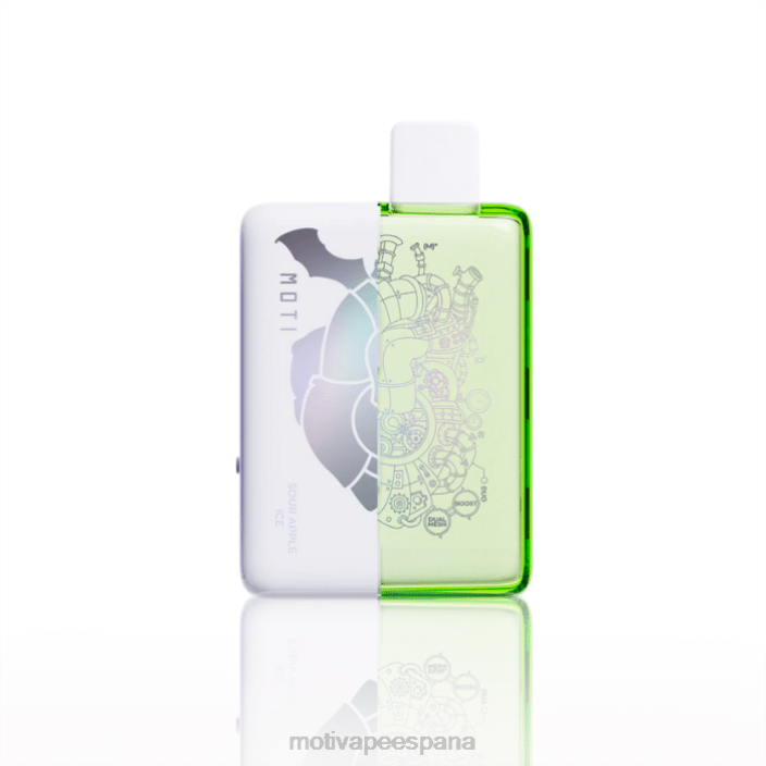 MOTI Vape Recargable España - MOTI Duo 9000 vaporizadores desechables (5%, 9000 inhalaciones) hielo de manzana agria FB2F65