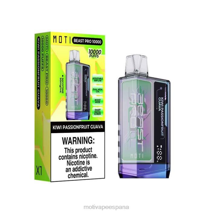 MOTI Precio España - MOTI Beast Pro vaporizador desechable (5%, 10000 inhalaciones) kiwi maracuyá guayaba FB2F46