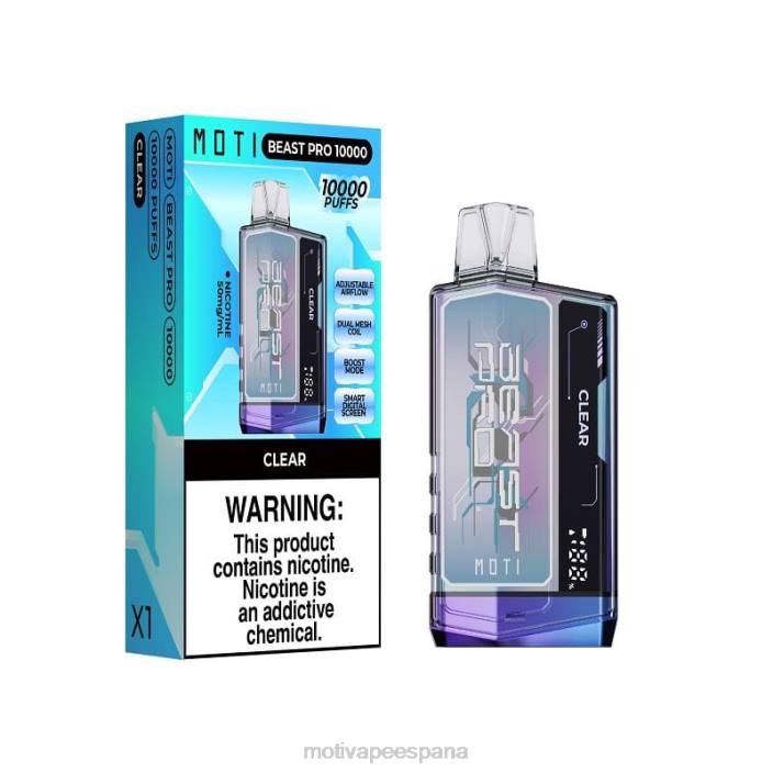 MOTI Vape España - MOTI Beast Pro vaporizador desechable (5%, 10000 inhalaciones) claro FB2F41