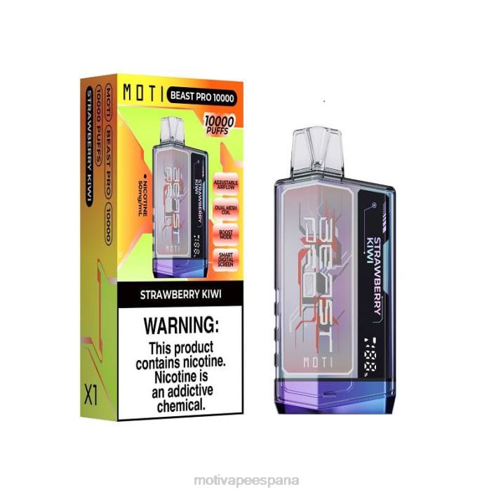 MOTI Vape España - MOTI Beast Pro vaporizador desechable (5%, 10000 inhalaciones) kiwi fresa FB2F51