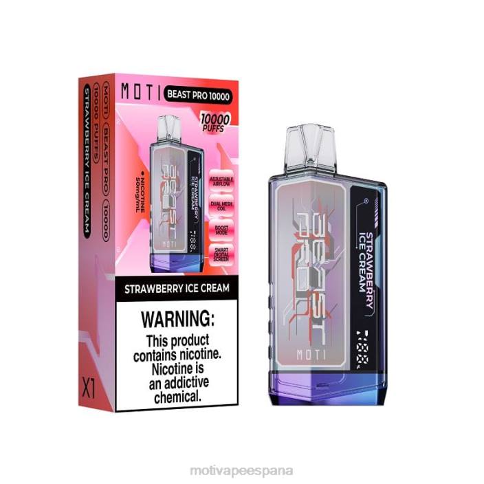 MOTI Vape For Sale - MOTI Beast Pro vaporizador desechable (5%, 10000 inhalaciones) helado de fresa FB2F50