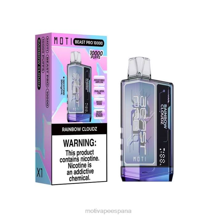 MOTI Vape Near Me - MOTI Beast Pro vaporizador desechable (5%, 10000 inhalaciones) nube arcoiris FB2F49