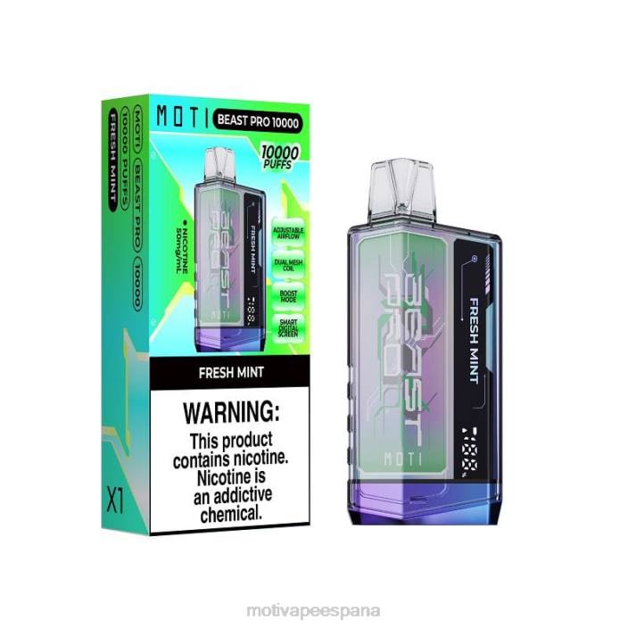 MOTI Vape Precio - MOTI Beast Pro vaporizador desechable (5%, 10000 inhalaciones) menta fresca FB2F44