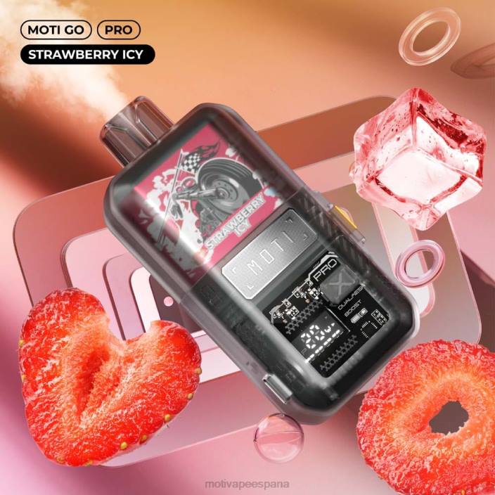 MOTI Vape Madrid - MOTI Go Pro vaporizador desechable (5%, 12000 inhalaciones) fresa helada FB2F22