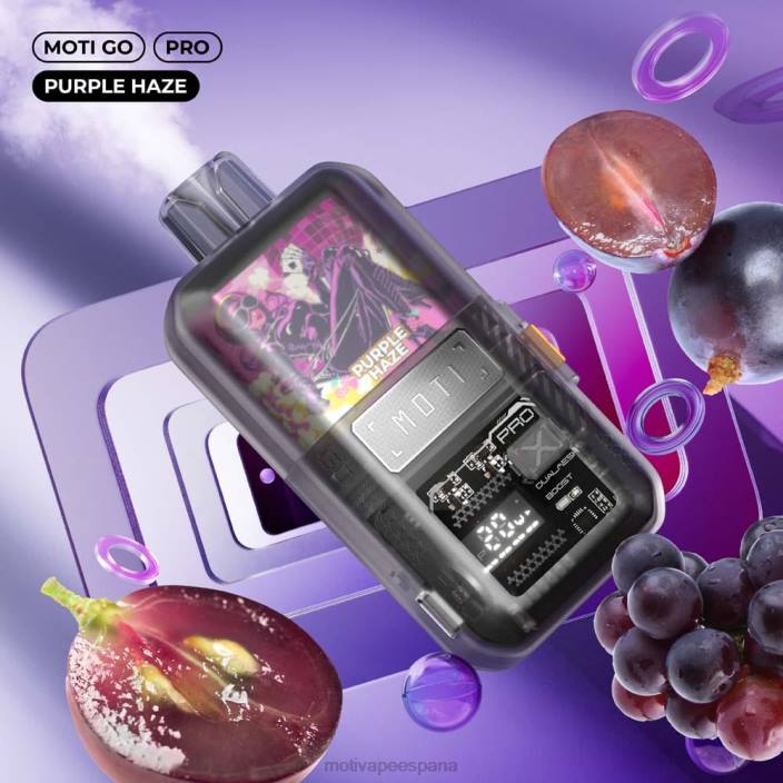 MOTI Vape Near Me - MOTI Go Pro vaporizador desechable (5%, 12000 inhalaciones) neblina púrpura FB2F19